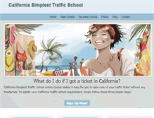Tablet Screenshot of californiasimplesttrafficschool.com